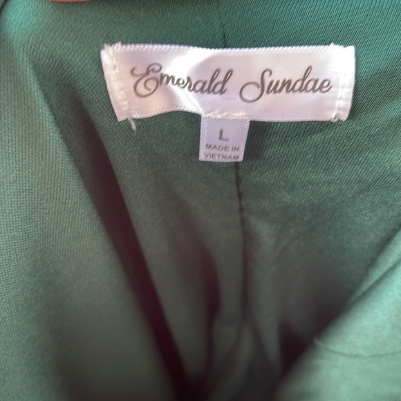 Emerald Sundae - Juniors' Notch-Neck Slit-Front Gown - Large - Picture 15 of 16